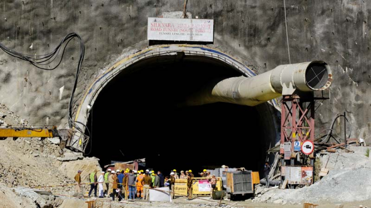 First images from Indian tunnel show workers trapped for 9 days