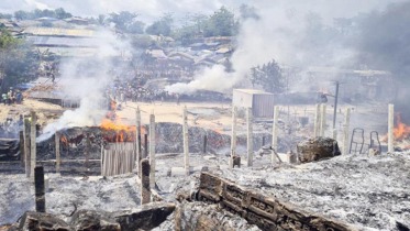 Myanmar’s junta terrorises a Rohingya town, then rebels burn it down