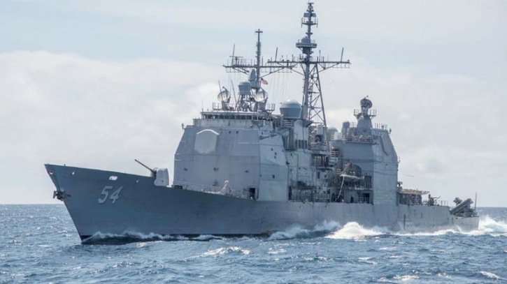 US warship sails through Taiwan Strait following China war games